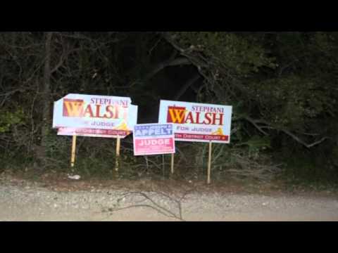 Judicial Candidate Caught Cutting Signs On Video