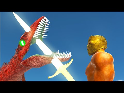 Carcharodontosaurus Rex Fight on the Table against Animals - Animal Revolt Battle Simulator