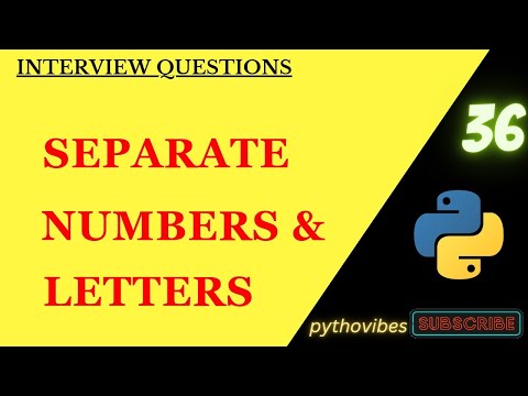 How To Separate Alphabets And Digits In Python Interview Programming Coding Pythonvibes_