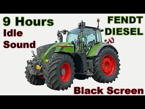 9 Hours FENDT Diesel Engine idle Sound, Tractor Black Screen, Sleep, Meditation, Relax, Dream, Study