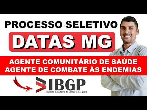 PROCESSO SELETIVO DO MUNICÍPIO DE DATAS MG 2026 | Banca IBGP Concursos | AGENTE COMUNITÁRIO DE SAÚDE