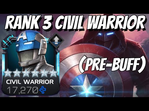 6 Star Rank 3 CIVIL WARRIOR (Pre-Buff) Rank Up & Gameplay - An Absolute TANK!!!