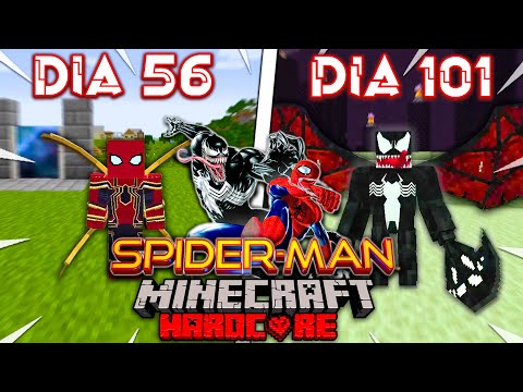 I SURVIVED 100 Days BEING SPIDER-MAN vs VENOM!  in Minecraft Hardcore (Part 2) #100days #SuperHeroes