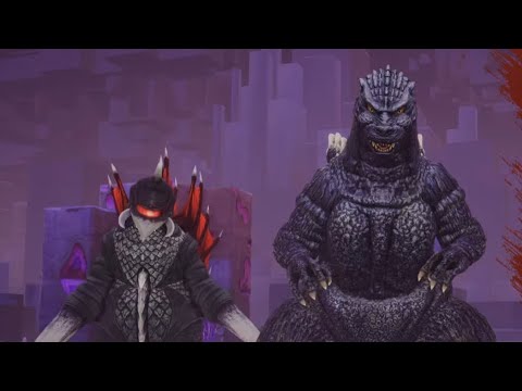 GigaBash | Godzilla and Gigan Onslaught Mode Gameplay