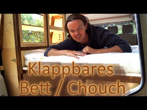 KLAPPBARES BETT / COUCH IN UNSEREM VW BUS - VW T4 CAMPER AUSBAU F.09