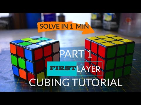 SOLVE A RUBIK'S CUBE IN 1 MIN: PART 1(FIRST LAYER) | Aniruddh Sachdev