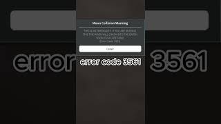 Error codes that can save your life #roblox #shorts #errorcodes