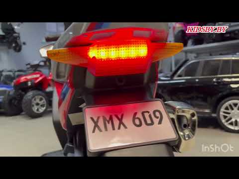 фото детский электромотоцикл baby driver bmw арт. h222 двухместный, плавный старт, заводится с к 0