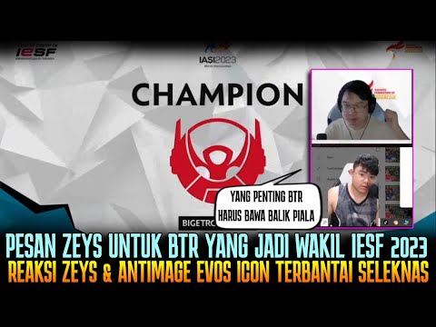 BTR JADI WAKIL IESF MLBB INDONESIA! REAKSI ZEYS & ANTIMAGE EVOS ICON VS BTR SELEKNAS