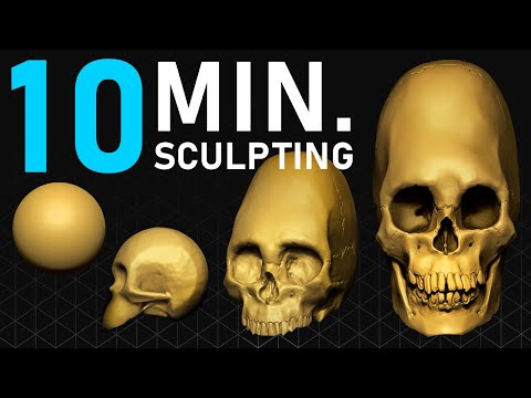 10 minute Zbrush sculpting | Elongated skull