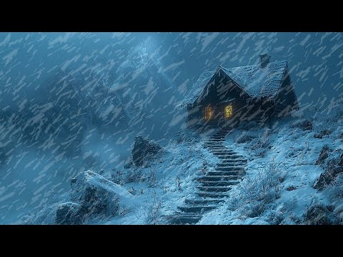 Winter Storm & Icy Snowstorm Ambience | Howling Wind | Blizzard Sound While Sleeping