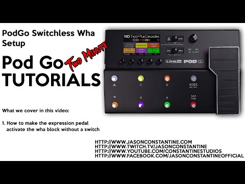 PodGo: Two Minute Tutorial - How To Make Your Wha Pedal Switchless