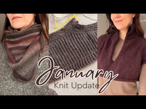 Agnete Cardigan cast-on + Zipper Sweater Light progress // Goodknits January Knitting Podcast