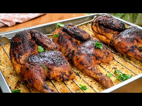 , title : 'طبخ الدجاج المشوي مع ألارز بهذة التتبيلة يجعلها لذيذة جداً! Cooking roasted chicken with rice'