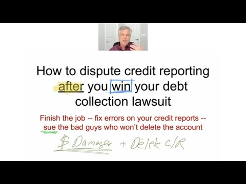 Webinar:  How to fix your credit report after beating the debt buyer collection lawsuit