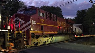 NS H61 at Oak Street in Pittston, Pa with NS 8104 Lehigh Valley Trailing