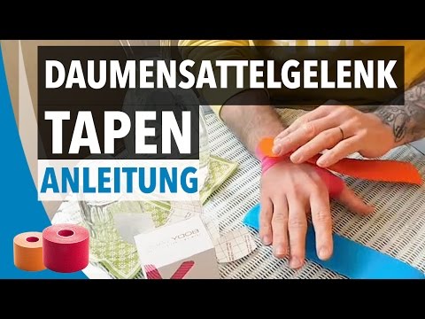 Kinesiotape Taping Anleitung: Daumensattelgelenk tapen / Daumen tapen [Taping Anleitung Daumen]