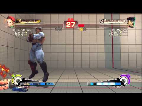 Russian-Rusher (Cammy) Vs ICE_MAN_213 (M.Bison) SSF4/AE Ranked Matches - PSN