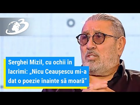 Serghei Mizil, cu ochii în lacrimi, la Antena 3: „Nicu Ceaușescu mi-a dat o poezie înainte să moară”