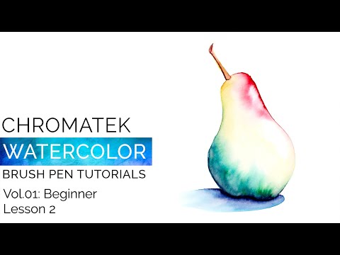 Watercolor Brush Pen Tutorials by Chromatek, Beginner Vol.01 Lesson 02