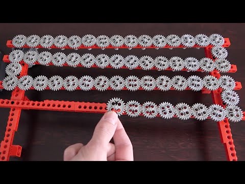 Making the Longest 1:1 Lego Gear Train - Kids (6+), Kingdom Kids Zone - Brick Experiment Channel