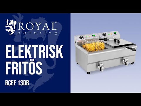 video - Fritös - 2 x 13 liter - Avtappningskranar - 230 V