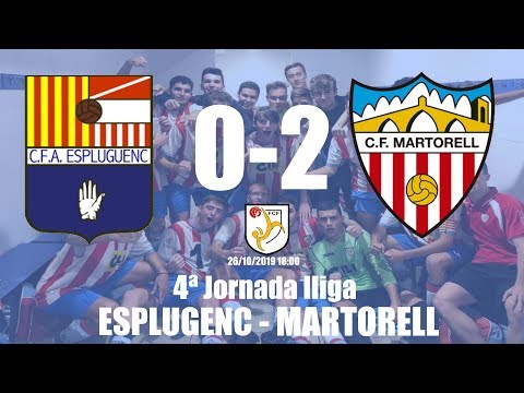 Resumen 4ª Jornada⚽ ✅🏆ESPLUGENC [0-2] MARTORELL JUVENIL2019-20 4K