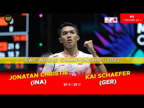 BWF World Championship 2022 Jonatan Christie Indonesia vs Kai Schaefer Germany | BABAK 32