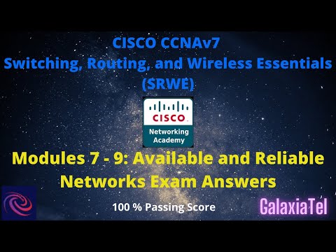 CCNA 2 v7 Modules 7 – 9: Available and Reliable Networks Exam Answers