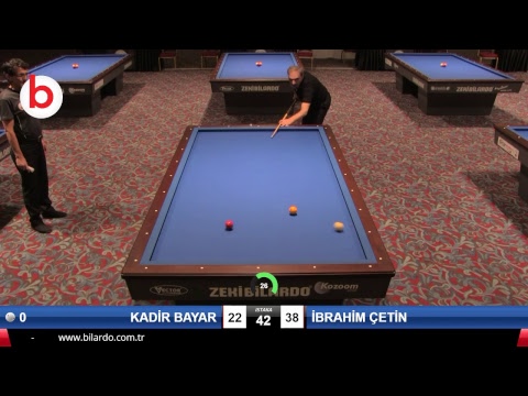 KADİR BAYAR & İBRAHİM ÇETİN Bilardo Maçı - 2019 VETERANLAR 1.ETAP-V FINAL