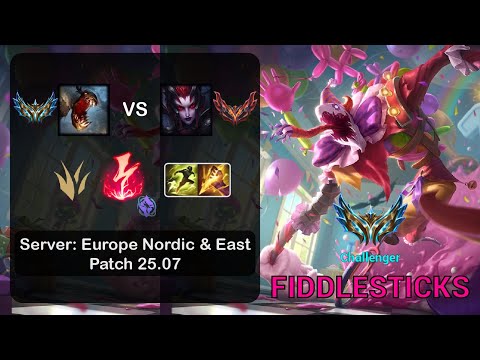 Fiddlesticks Jungle vs Elise - EUNE Challenger - Patch 25.07