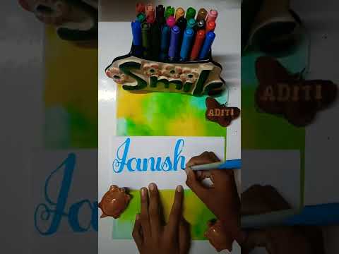 This One's For Janisha...💙💙💙💙 Who's next???#art #trending #brushpen #calligraphy #shorts