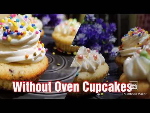 No oven cupcake | Butter Cream cupcake | cudbery chocolate cupcakes