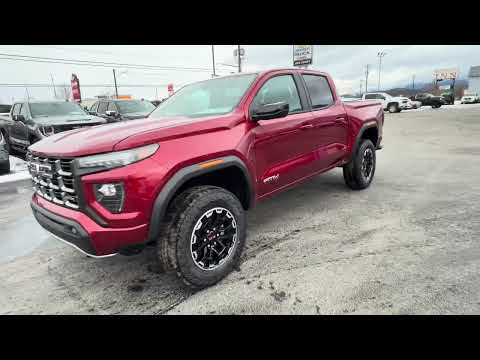 2026 GMC Canyon Crew Cab Short Box 4-Wheel Drive AT4 in Red for sale at Jack Carter Northstar GM in Cranbrook, BC