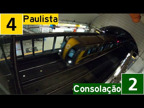 [916] Metrô SP e Via Quatro | Trens nas estações Consolação e Paulista #2