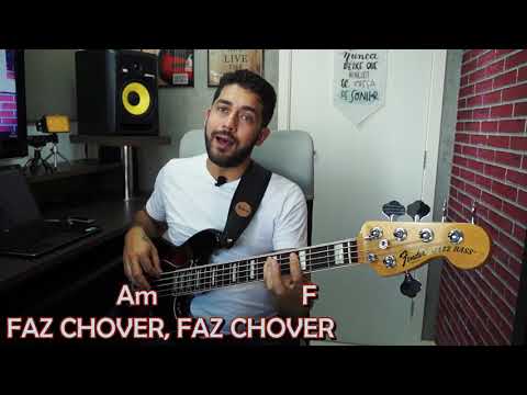 AULA DE BAIXO - NÍVEL ZERO - TOCANDO SUA PRIMEIRA MÚSICA NA IGREJA "FAZ CHOVER"