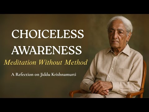 Choiceless Awareness |  Krishnamurti's Meditation Beyond Methods