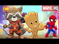 Aventuras De Los Superhéroes De Marvel Spidey Rockey Y Groot Engañados Marvel HQ España