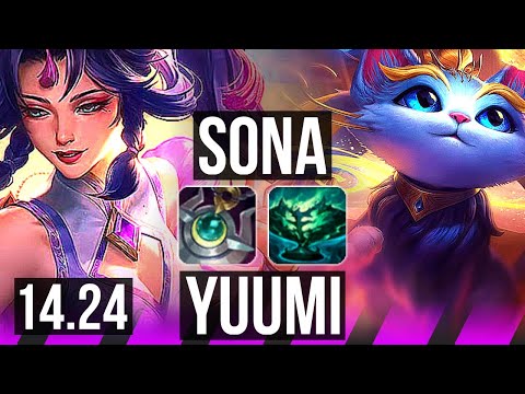 SONA & Caitlyn vs YUUMI & Heimerdinger (SUP) | Rank 13 Sona | KR Master | 14.24