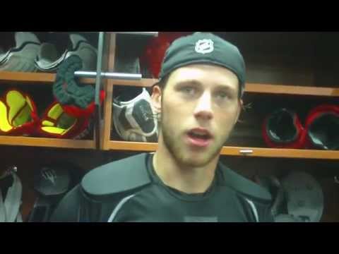 Carolina Hurricanes Elias Lindholm after 5-1 win over Sabres 10/3/14