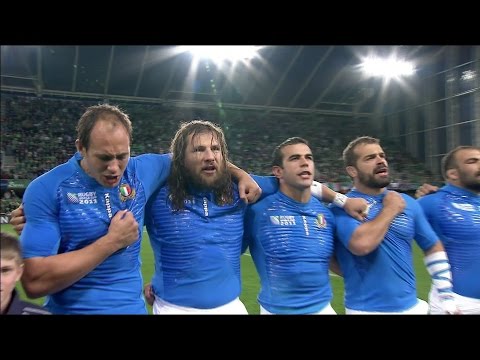 Italy sing passionate national anthem at RWC 2011!