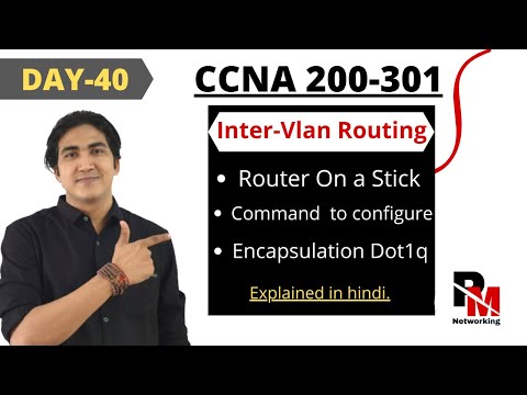 DAY-40 | Inter-VLAN Routing | Router on a Stick | How to configure router on a stick |