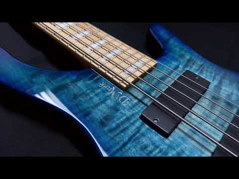 D'Mark Alpha 5 Flamed Maple Blue Burst | Custom Bass | D’Mark Guitars