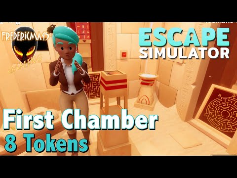 Escape Simulator : FIRST CHAMBER Labyrinth of Egypt / 8 Tokens Location