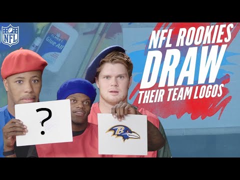 NFL Rookies Attempt to Draw their Team Logos | NFL Rush