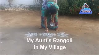 My village style Sankranti rangoli live stream vid