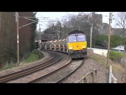 66434 Top n' Tail 66302 6A01 Hellifield - Crewe Basford Hall, Sun. 13th March 2016