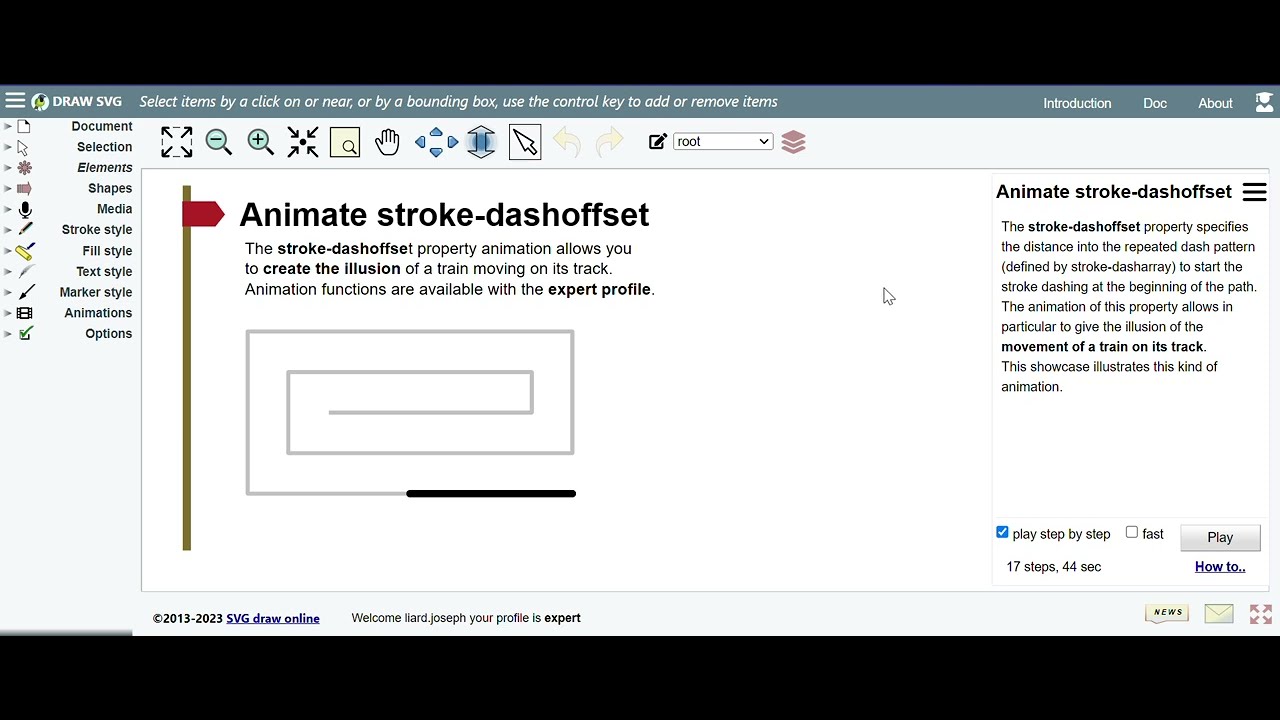 Animate stroke dashoffset