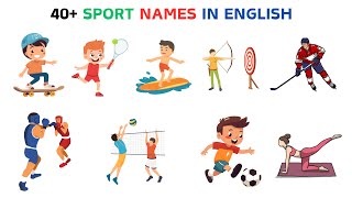 English Vocabulary | 40+ Sport Names In English | Learn English | Esl | Name Of Sports