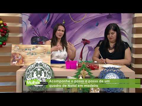 Quadro de Natal em madeira por Celia Bonomi - 08/12/2017 - Mulher.com - P2/2